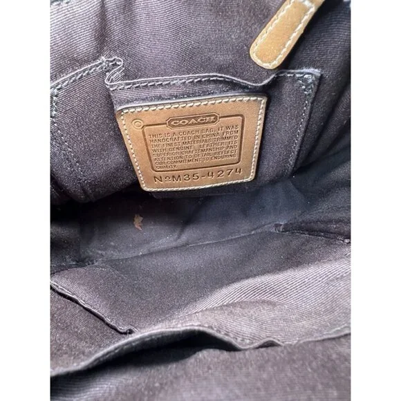 Vintage Coach 4274 Shoulder Bag Canvas/Leather Brown